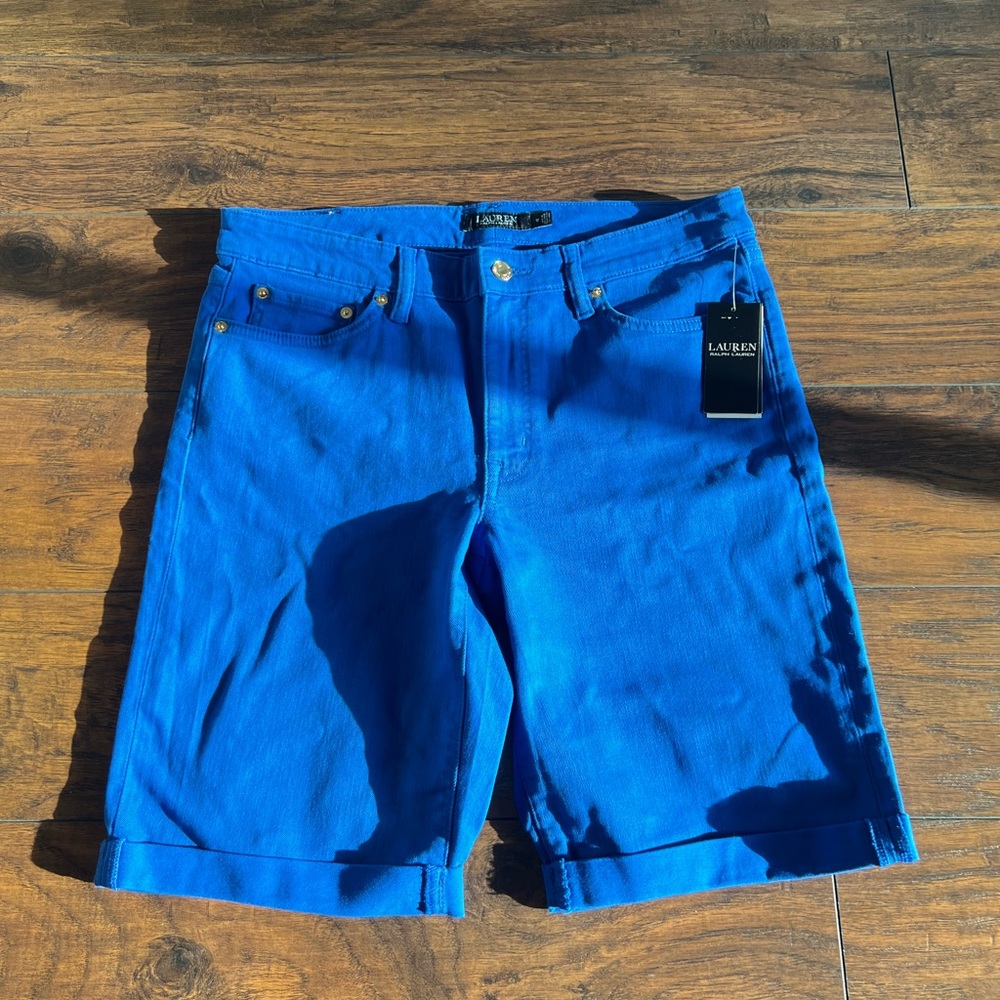 Women’s New Ralph Lauren Black Label blue shorts Size 12